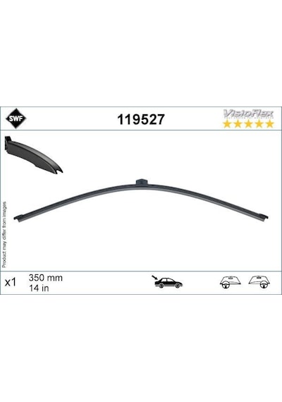 Swf - 996 - Visioflex Flat Blade X1 340 Mm Arka Audı A3. Bmw X1. - Ece-umay - Vw Touareg