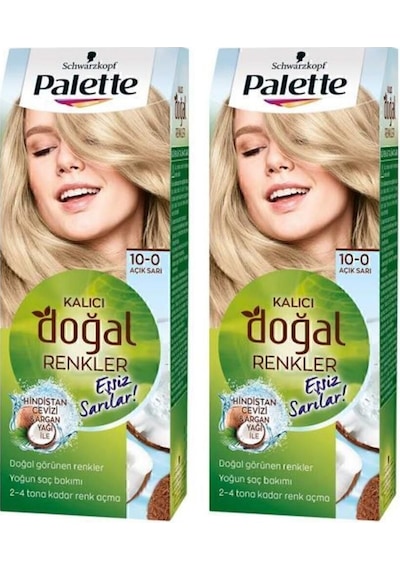 Palette Kalıcı Doğal Renkler 10 - 0 Açık Sarı X 2 Adet
