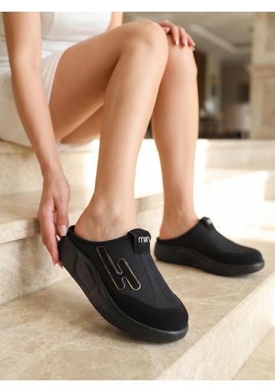 Nesilshoes Nesil Shoes Conf 222 Siyah Anatomik Kadın Sabo Terlik