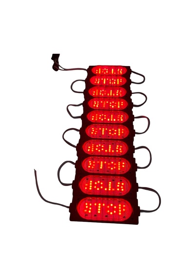 Vitrin Tezgah Mağza Ürün Gösteri Stop Kırmızı Akvaryum Mutfak Dolap Ayna Modül Cob Led Aydınlatma Işık 90x35mm 6w Dc 12v Kırmızı