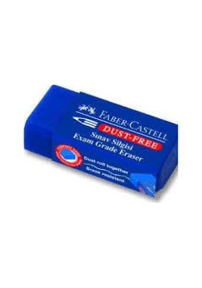 Faber Castell 5  Adet Faber Castel Sınav Silgisi Mavi Dust Free
