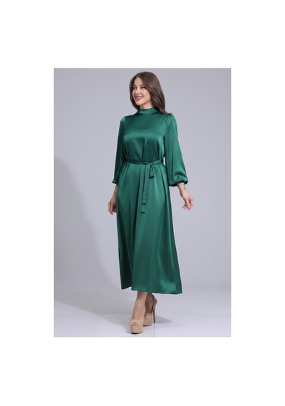 Dorne Moda Kemerli Dik Yaka Uzun Kollu Midi Boy Saten Elbise - Düğün - Mezuniyet - Ofis Şıklığı Yeşil Yeşil Dorne Moda Kemerli Dik Yaka Uzun Kollu Midi Boy Saten Elbise - Düğün - Mezuniyet - Ofis Şıklığı Yeşil Yeşil