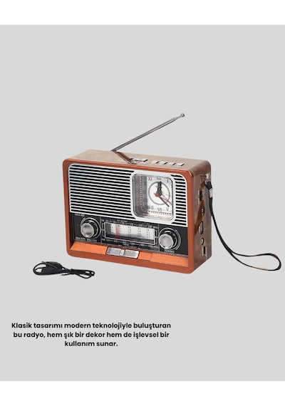 Radyo Nostaljik Tasarım Teknoloji Bir Arada - 5000