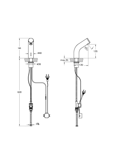 VitrA Sento Çocuk Temassız Lavabo Bataryası Krom Yeşil A47188