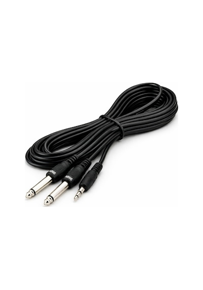 Mn166g 3.5mm Stereo To 2x6.3mm Mono Erkek Ses Kablosu 3 Metre Gitar, Amfi Ve Mixer Uyumlu