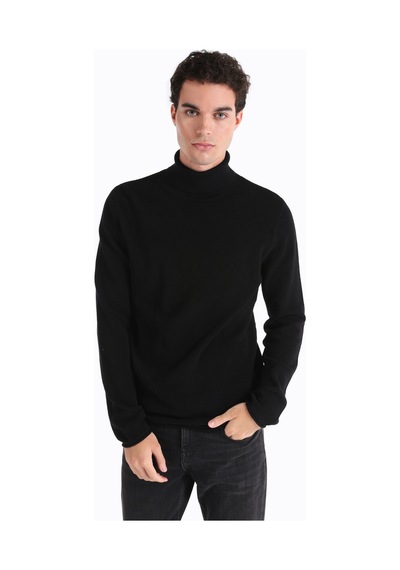 Colin's Colins Regular Fit Turtle Neck Siyah Erkek Kazak Cl1064879 Siyah