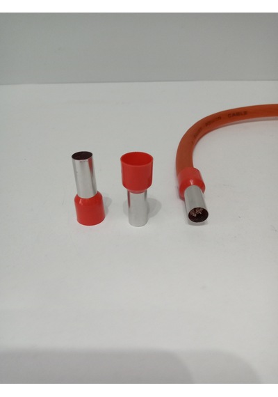 2GA Yalıtımlı Amfi Kablosu Ucu -35mm İzoleli Kablo Ucu -2 Adet