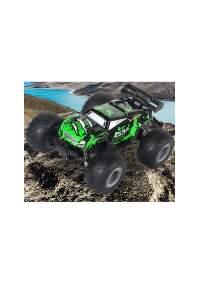 Oyuncak 2.4 Ghz Uzaktan Kumandalı Şarjlı Led Işıklı Drift Atan 15 Km Hız Off Road 45 Dk Batarya Yeşil