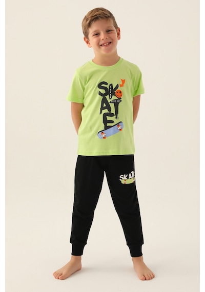 Rolypoly Skate Sarı Erkek Çocuk Pijama Takımı 5274-43000 Lime
