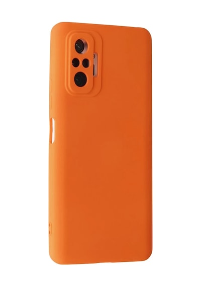 Xiaomi Redmi Note 10 Pro Uyumlu Kılıf Nano İçi Kadife Silikon - Turuncu