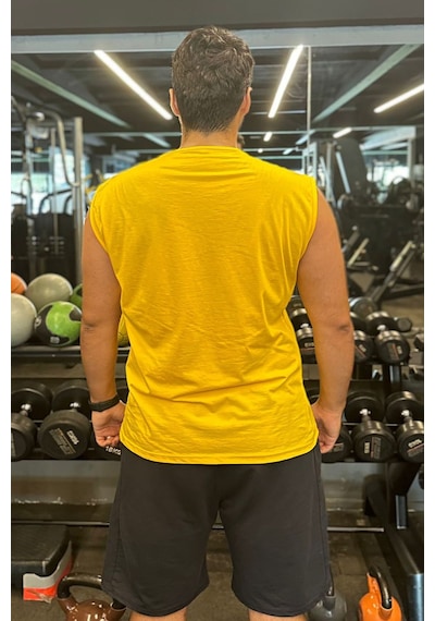 Bluu Kolsuz Spor T-shirt Tank Top Spor Atlet Fitness Atlet
