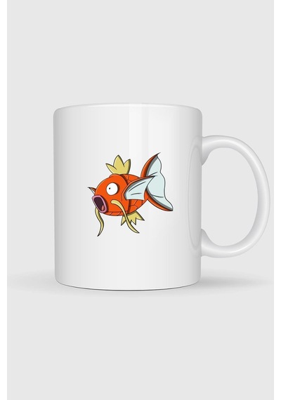 Magikarp Baskılı Kupa Bardak Beyaz