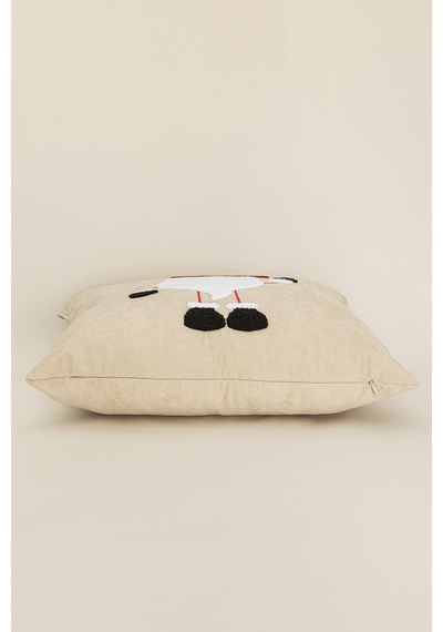 Charm Noel Baba Punch İşleme Bej Kırlent 43x43 35251a Bej