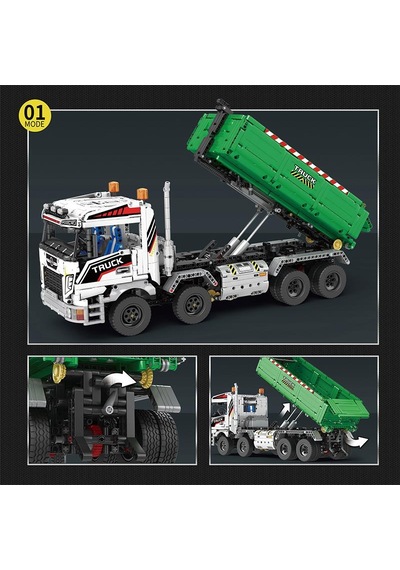 Reobrix Rc Large Truck With Flat Trailer 22021 Brick Yapım Seti