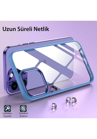 Apple Uyumlu iPhone 14 Pro Max Kılıf Power Silikon Lila\