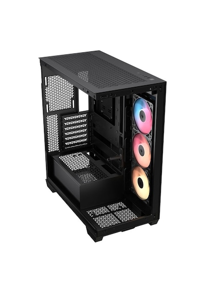 Corsaır 3500x Rm850e 850w 80+gold 3x120mm Reverse Argb 1x Rs120 Arka Fanlı Temperli Camlı Siyah Cc-9900074-eu Bilgisayar Kasası