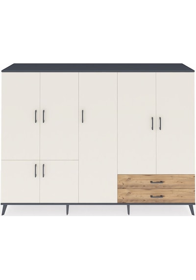 Hyperion Dolap 12 Raflı 2 Çekmeceli 7 Kapaklı 220x44x163 Antrasit Antrasit-aytaşı/çam Hyperion Dolap 12 Raflı 2 Çekmeceli 7 Kapaklı 220x44x163 Antrasit Antrasit-aytaşı/çam