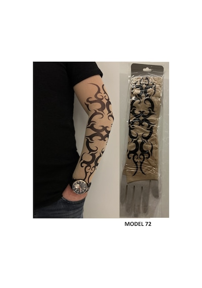 Giyilebilir Dövme 3 Çift 6 Adet Kol Çorap Dövmesi Sleeve Tattoo Set22