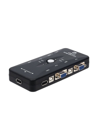 4 Port Usb Kvm Switch, 4 Kasa 1 Monitör Switch, 4 Bilgisayarı Tek Elden Yönetin