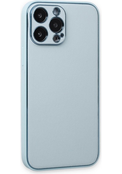 Hnrlıshp Newface Apple iPhone Uyumlu  14 Pro Kılıf Coco Deri Silikon Kapak - Sky Blue