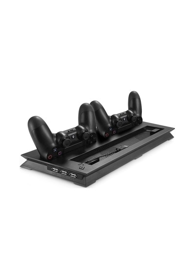 Ps4 Slim Multi Fonksiyonel Fanlı Ve Gamepad Şarjlı Stand Siyah