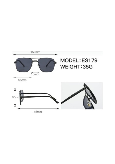 Unisex Güneş Gözlüğü Uv400 Es179 Siyah - 712158180 Siyah