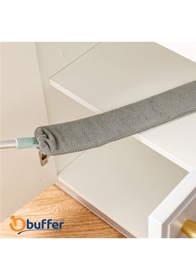Sihirli Mikrofiber Başlıklı Girintili Yüzey Dip Köşe Raf Temizleme Mopu Toz Alma Fırçası