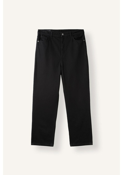 Defacto Baggy Fit Normal Bel Geniş Paça Jean Pantolon F2985ax26aunm40 Siyah-nm40