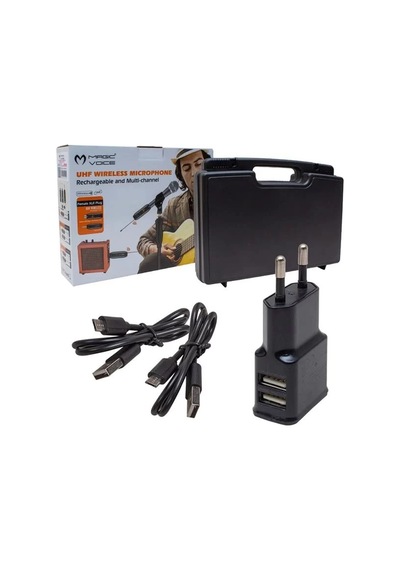 Hubrendy Sh Magicvoice Mv-19590 Uhf Kablosuz Amfi Ve Enstrüman Aksesuarı Üçlü Set