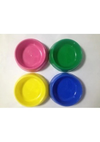 5 x 14 CM Kaymaz Taban Plastik Köpek Mama Ve Su Kabı Çok Renkli