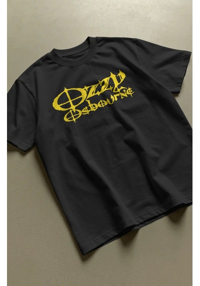 Ozzy Osbourne Black Sabbath Rock Metal Şarkıcı Baskılı Unisex Ove Siyah