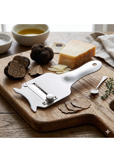Paslanmaz Çelik Trüf Ve Parmesan Dilimleyici, Ayarlanabilir Bıçak, Gümüş, Mutfak Rendesi Diğer