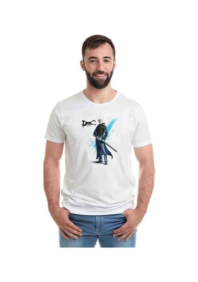 Dmc Vergil Devil May Cry Baskılı Beyaz Erkek Tshirt