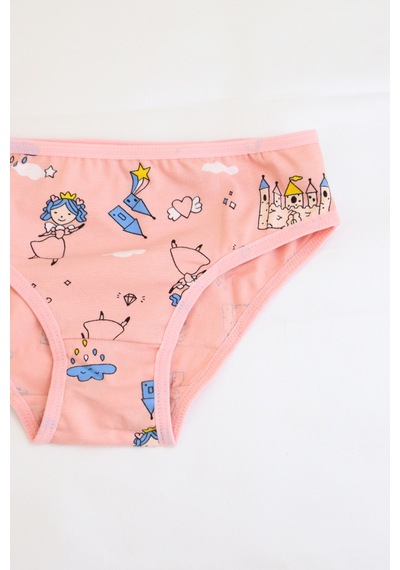 Harika Kids Kız Çocuk Pamuklu Baskılı Desenli Pamuklu 7'li Paket Slip Külot 001 Harika Kids Kız Çocuk Pamuklu Baskılı Desenli Pamuklu 7'li Paket Slip Külot 001