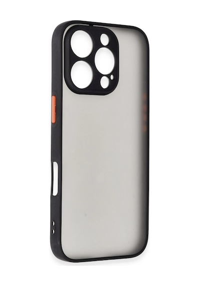Newface - 382 - İphone 16 Pro Max Kılıf Montreal Silikon Kapak - Ece-umay - - Siyah