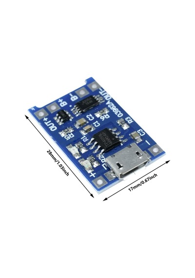 Tp4056 Micro Usb 1s 3.7v Lipo, Li-ion Pil Bms Korumalı Şarj Devresi - 10 Adet