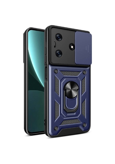 Teleplus Tecno Spark 10c Kılıf Magnetik Standlı Kamera Korumalı Slide Sürgülü Cover Kapak