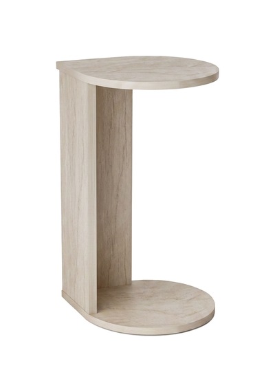 İnarch Dizayn Drop Modern Tasarım Yan Sehpa Kompakt Ve Ergonomik Yan Masa Traverten Krem