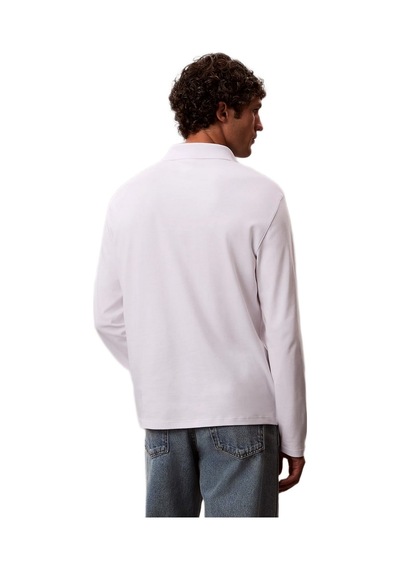 Calvin Klein Lv040em909 Ls Supima Cotton Solid Erkek Polo Tişört Beyaz