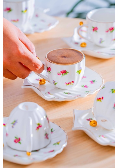 Ladurée 6 Kişilik Kahve Fincan Takımı - 75 Ml Çok Renkli