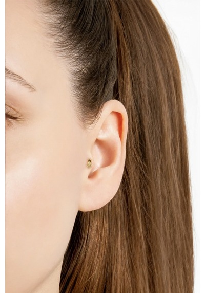Gold Taşlı Yılan Tragus Helix Piercing Anti Alerjik, Kararma Yapmaz Çok Renkli