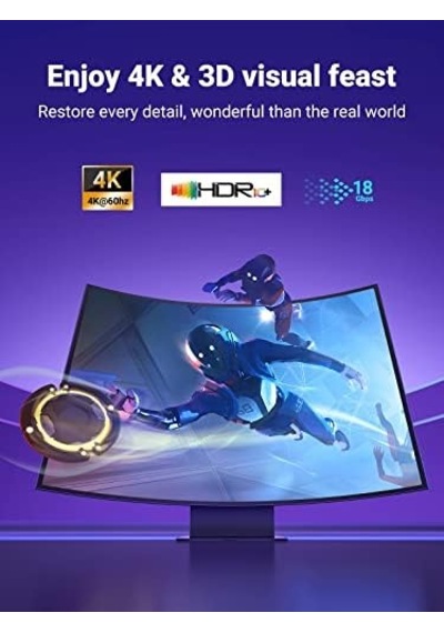 4k Hdmı Kablosu Arc 3d Ethernet İçin Ps5 Soundbar, Xbox Series S, Monitör Vb. 1m
