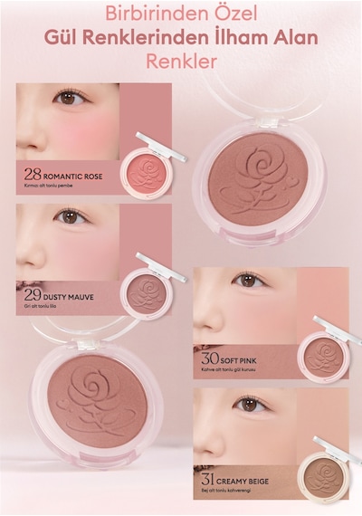 Perıpera Pure Blushed Sunshine Cheek 28 Romantic Rose
