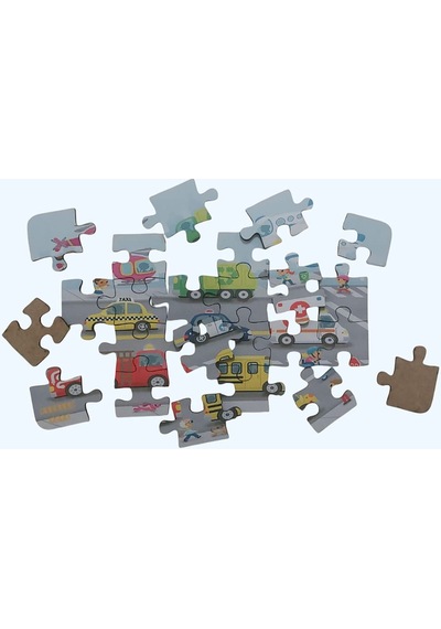 Vehicles -araçlar / Small Puzzle 3-7 Yaş 24 Parça