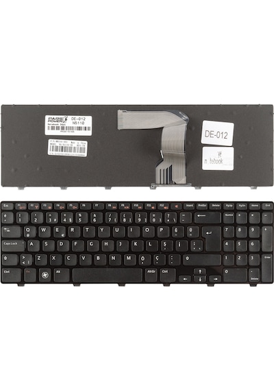 Dell Uyumlu Inspiron N5110-9712. N5110-9811 Notebook Klavye Siyah Tr