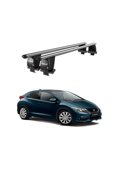 Royal Honda Civic Ix 2011-2015 Uyumlu Gri Kilitli Ara Atkı Port Bagaj Tavan Barı