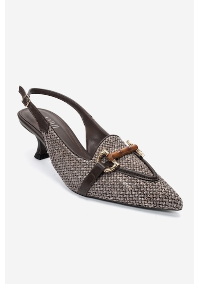 Luvi Shoes Osca Kahverengi Hasır Tokalı Sivri Burun Kadın Topuklu Ayakkabı Luvi Shoes Osca Kahverengi Hasır Tokalı Sivri Burun Kadın Topuklu Ayakkabı