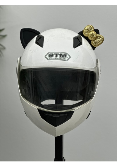 Motor & Motosiklet Gold Fiyonklu Siyah Kedi Kulak Kask Dış Aksesuarı Diğer