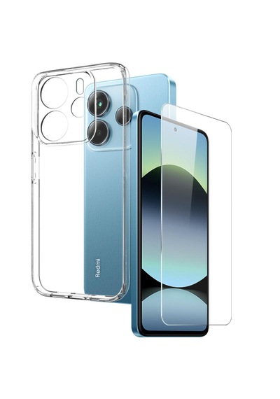 Xiaomi Redmi Note 14 4g Şeffaf Kılıf / Cam Ekran Koruyucu Seti