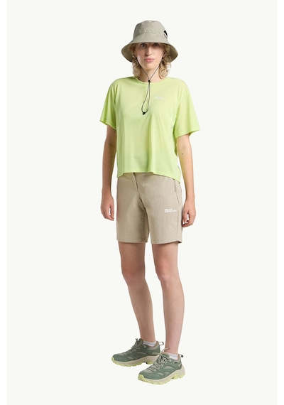 Jack Wolfskin Vonnan Crop T W Sarı Kadın Kısa Kol T-shirt 000000000102233079 Sari